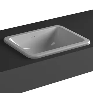 VitrA Einbauwaschtisch S20 450 x 370 mm rechteckig Überlaufloch Weiß Hochglanz