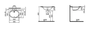 VitrA Unterbauwaschtisch S20 oval 520x390mm Überlaufloch Weiß Hochglanz – Bild 2