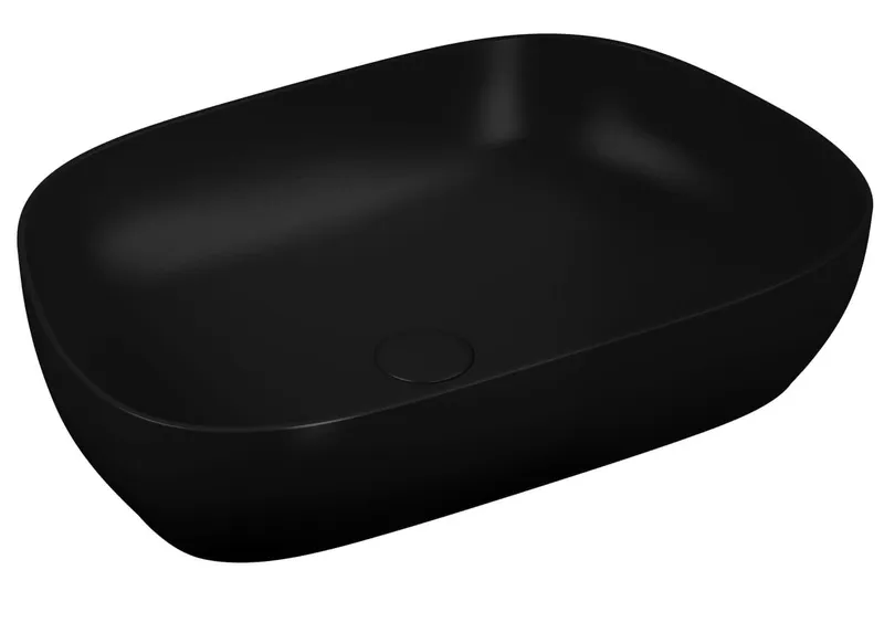 VitrA Aufsatzschale Outline TV 615 x 405 mm CERAFINE Schwarz Matt VC