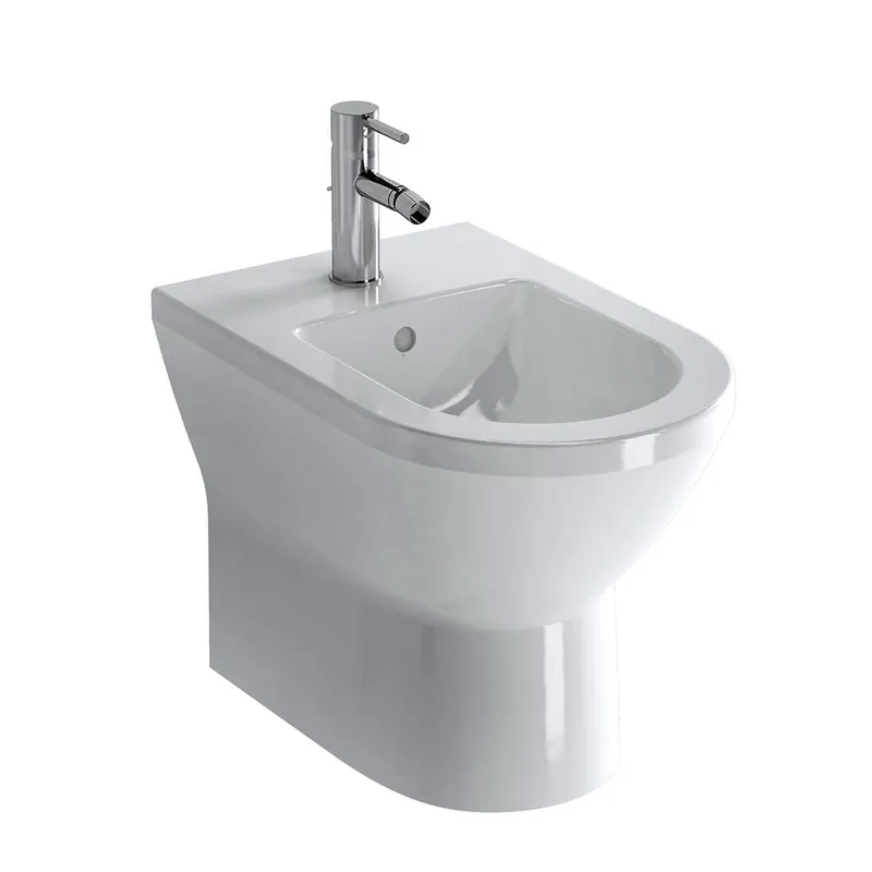 VitrA Stand-Bidet Integra 355 x 540 mm mit seitlichen Löchern Weiß Hochglanz