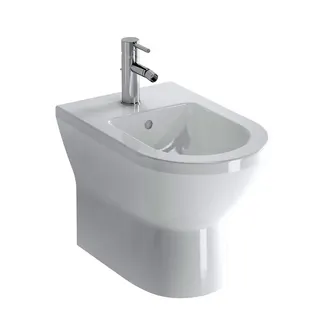 VT Stand-Bidet Integra 355 x 540 mm ohne seitliche Löcher Weiß Hochglanz