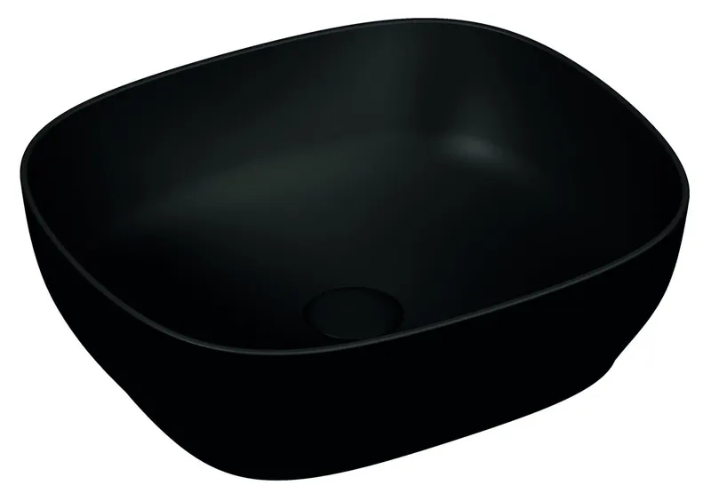 VitrA Aufsatzschale Outline rechteckig 460 x 405 mm CERAFINE Schwarz Matt VC