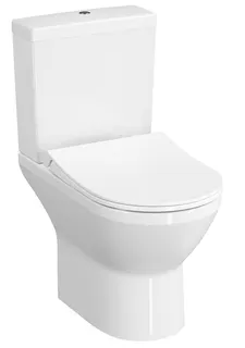 Tiefspül-Stand-WC-Kombination Integra VitrA Flush 2.0 OB Vario-Abgang Weiß
