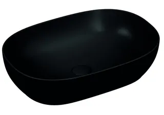VitrA Aufsatzschale Outline oval 580x400 mm CERAFINE Schwarz Matt VC
