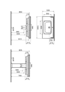 VitrA Möbelwaschtisch Valarte 1000 x 530 mm Hahnloch 4 Überlauflöcher Weiß Hochglanz – Bild 2