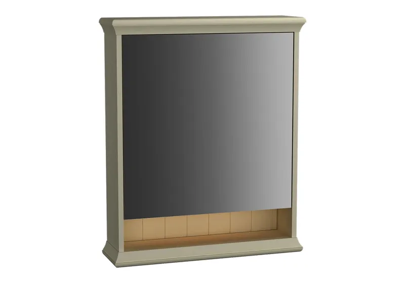 VitrA LED-Spiegelschrank Valarte 630 mm 1 Tür Anschlag rechts Elfenbein Matt