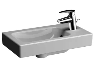 VitrA Handwaschbecken Options 505 x 280 mm Hahnloch rechts Überlauf Weiß Hochglanz