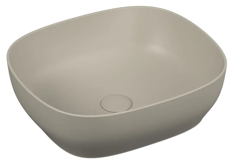 VitrA Aufsatzschale Outline rechteckig 460 x 405 mm CERAFINE Taupe Matt VC