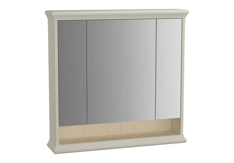 VitrA LED-Spiegelschrank Valarte 780 mm 3 Türen Elfenbein Matt