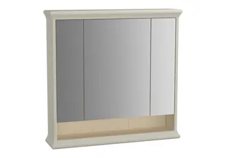 VitrA LED-Spiegelschrank Valarte 780 mm 3 Türen Elfenbein Matt