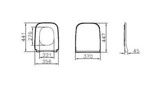 VitrA WC-Sitz Slim Wrap Shift/Integra Squa. Duroplast Absenkautomatik Weiß Hochglanz – Bild 2
