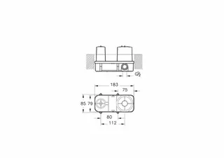 VitrA Unterputzkörper V-Box Vormontagebausatz Einhebel-Waschtischmi. – Bild 2