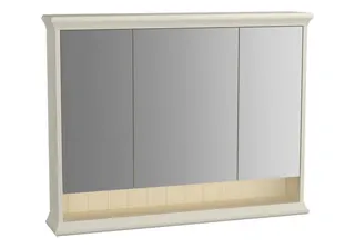 VitrA LED-Spiegelschrank Valarte 980 mm 3 Türen Elfenbein Matt