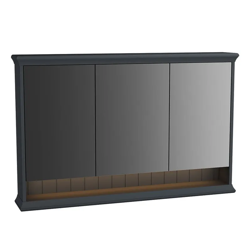 VitrA LED-Spiegelschrank Valarte 1180 mm 3 Türen Grau Matt