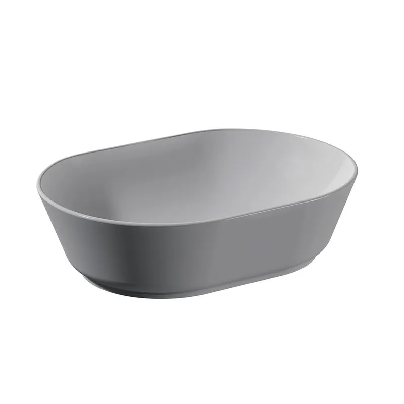 VitrA Aufsatzschale Geo oval 545 x 400 mm geschliffen Weiß Hochglanz
