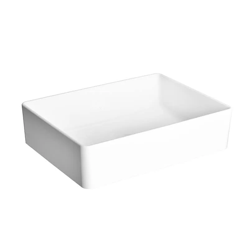 VitrA Aufsatzschale Nuo eckig 500 x 380 mm geschliffen Weiß Hochglanz