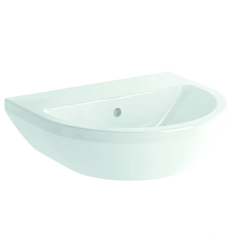 Waschtisch Integra 495 x 430 mm rund Überlauf Weiß Hochglanz VitrA Clean