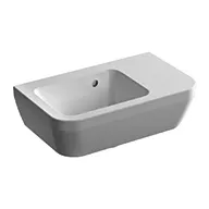VitrA Handwaschbecken Integra 370 x 220 mm Überlauf Ablage rechts Weiß Hochglanz