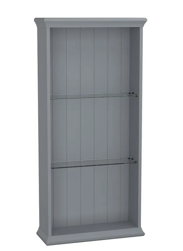 VitrA Wandregal Valarte 535 x 1135 mm 2 Glaseinlegeböden Grau Matt