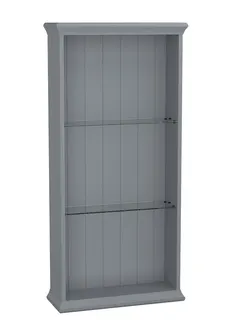 VitrA Wandregal Valarte 535 x 1135 mm 2 Glaseinlegeböden Grau Matt