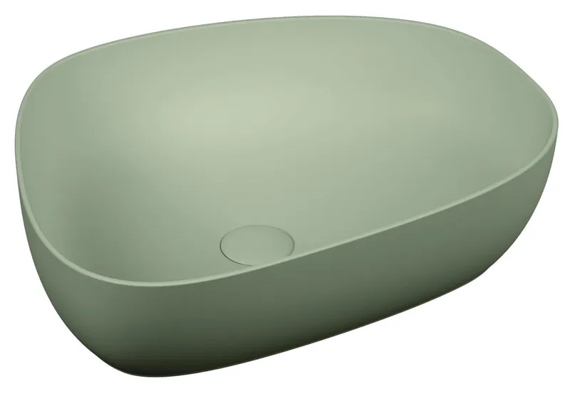 VitrA Aufsatzschale Outline asymmetrisch 550 x 430 mm CERAFINE Taupe Matt VC