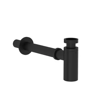 VT Design Siphon Zubehör Abgangsrohr und Rosette Schwarz Matt