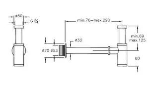 VitrA Design Siphon Zubehör Abgangsrohr und Rosette Chrom – Bild 2