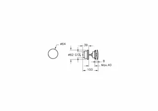 VitrA Schaftventil Zubehör Metall d: 62 mm runde Form Chrom – Bild 2