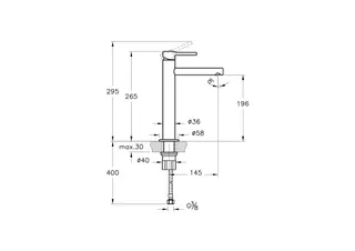 VitrA Einhebel-Waschtischmischer Origin h: 265 mm Einlochmontage Chrom – Bild 2