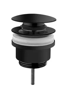 VT Push-Open-Ventil Zubehör Metall d: 62 mm runde Form Schwarz Matt