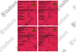 Aufkleber, Stilllegung Vaillant-Nr. 0010038457
