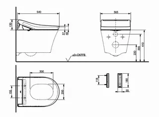 sanibel-Dusch-WC HCLV A21 Aufsatz zu Keramik 7309121 weiß – Bild 2