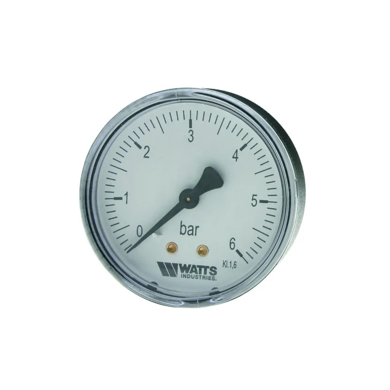 WATTS Manometer DN 63 axial F+R100 63/16, G1/4B, 0 - 16 bar, d 63 mm