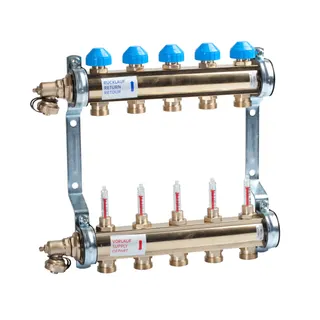 WATTS Heizkreisverteiler MS Profil HKV/T 05, 1"IG DFM0-4 ES-Set