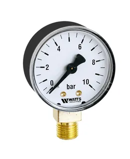 WATTS Manometer DN 50 radial F+R200 50/10 G1/4B, 0 - 10 bar, d 50 mm