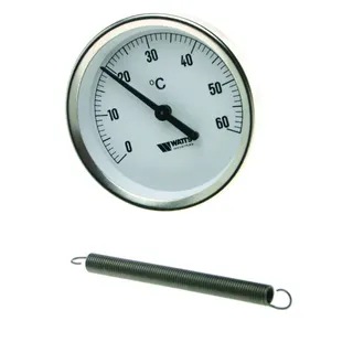 WATTS Bimetall-Anlegethermometer Typ: F+R810 63/60, 0 - 60 Grad C, d 63 mm