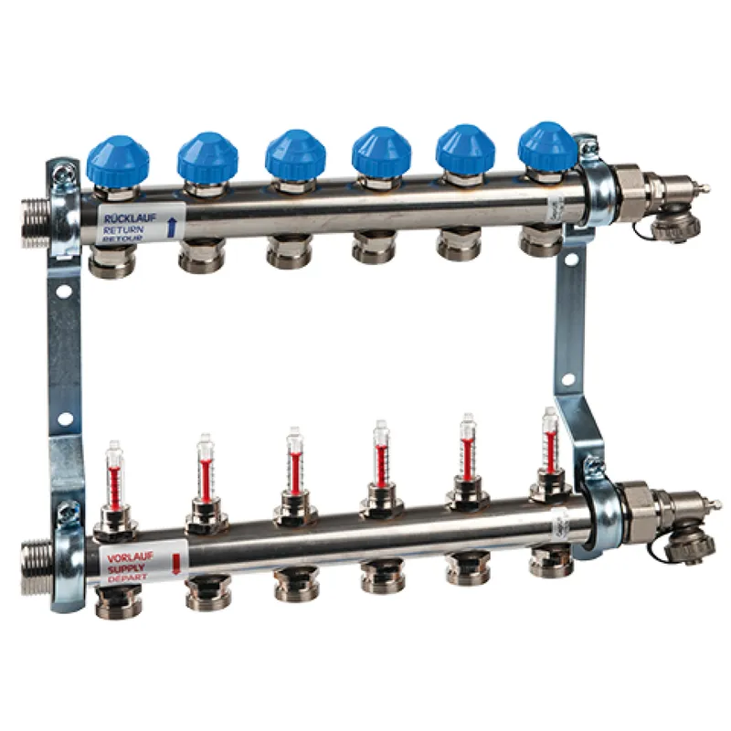 WATTS Heizkreisverteiler VA Rund HKV2013AF-50-1" AG DFM0-4 VA07 ES-Set