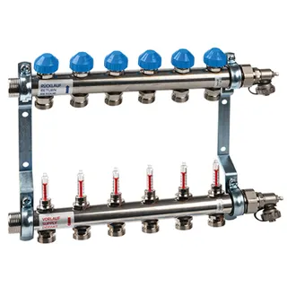 WATTS Heizkreisverteiler VA Rund HKV2013AF-50-1" AG DFM0-4 VA09 ES-Set