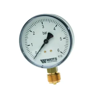 WATTS Manometer DN 80 radial F+R200 80/6 G1/2B, 0 - 6 bar, d 80 mm