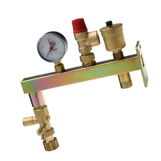 WATTS Gefäßanschlussgruppe Type:GAG/KAV mit SV,Schnellentlüft.,Manometer u. KAV