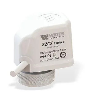 Watts Ventilantrieb 22CX Elektrotherm.- Stellantrieb 22CX230NC2,230V/NC,10029671