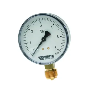 WATTS Manometer DN 80 radial F+R200 80/16 G1/2B, 0 - 16 bar, d 80 mm
