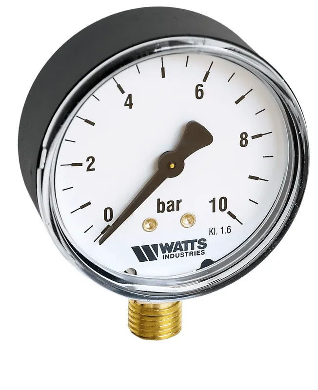 WATTS Manometer DN 63 radial F+R200 63/6 G1/4B, 0 - 6 bar, d 63 mm