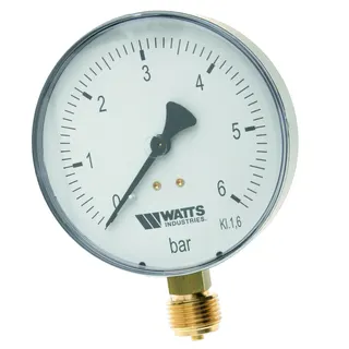 WATTS Manometer DN 100 radial Type: F+R250 d 100/0-6bar G1/2B