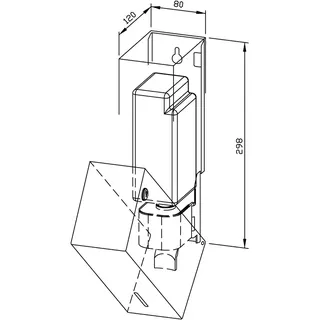 EWAR Seifenspender 950ml WP102 BxTxH:80x120x298mm, geschliffen – Bild 2