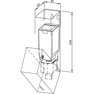 EWAR Seifenspender 850ml WP102-1 BxTxH:80x120x298mm, geschliffen – Bild 2