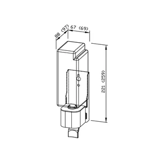 EWAR Seifenspender 950ml WP173 BxTxH:67x97x259mm, geschliffen – Bild 2