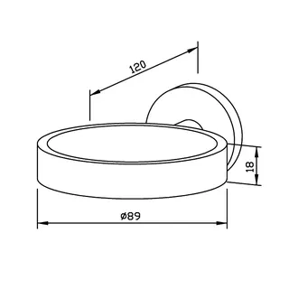 EWAR Seifenschale AC270 BxTxH:125x45x89mm, geschliffen – Bild 2