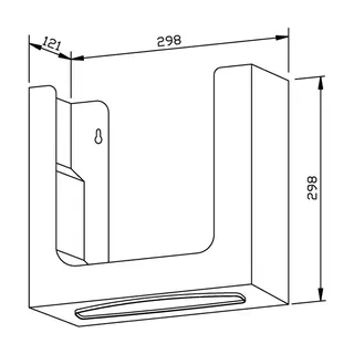 EWAR Handtuchspender 500 Blatt WP175 BxTxH:298x121x298mm, geschliffen – Bild 2
