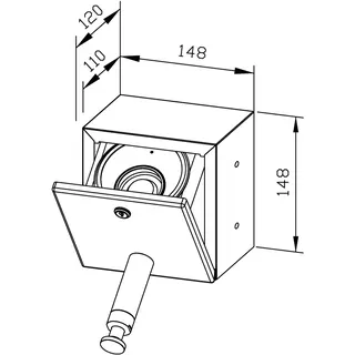 EWAR Seifenspender 1000ml WP106 BxTxH:148x120x148mm, geschliffen – Bild 2